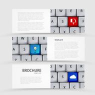 Vector modern banners set on gray background N6