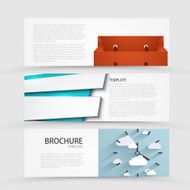 Vector modern banners set on gray background N10