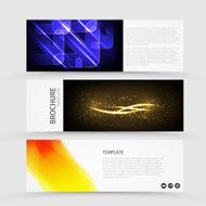 Vector modern banners set on gray background N11