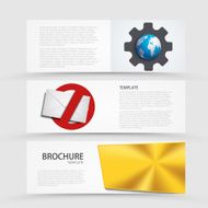 Vector modern banners set on gray background N13