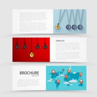 Vector modern banners set on gray background N19