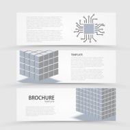 Vector modern banners set on gray background N21