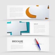 Vector modern banners set on gray background N24