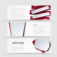 Vector modern banners set on gray background N25