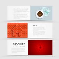 Vector modern banners set on gray background N29