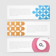Vector modern banners set on gray background N33