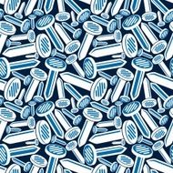 3d nails seamless pattern Carpentry theme components Repair