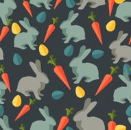 Seamless Colorful background for Easter holidays in flat design