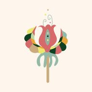 flower theme elements vector eps N254