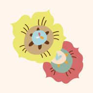 flower theme elements vector eps N256
