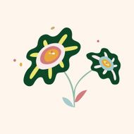 flower theme elements vector eps N261