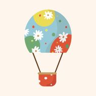 style hot air ballon theme elements vector eps N144