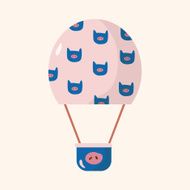style hot air ballon theme elements vector eps N149