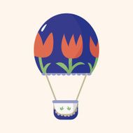 style hot air ballon theme elements vector eps N150
