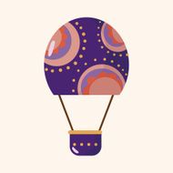 style hot air ballon theme elements vector eps N152