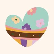 love heart cartoon elements vector eps N81