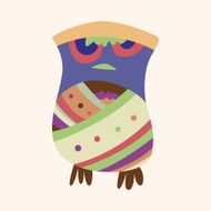 owl cartoon theme elements vector eps N63