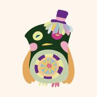 owl cartoon theme elements vector eps N68