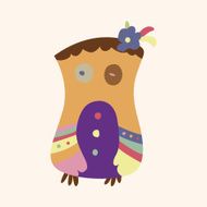 owl cartoon theme elements vector eps N70