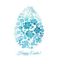 Floral card for Easter day Happy greeting