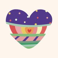 love heart cartoon elements vector eps N87