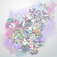 Decorative floral background N13