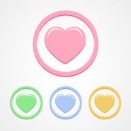 Heart icons set great for any use Vector EPS10