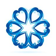 Abstract blue shape