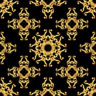 Asian golden pattern on black N2