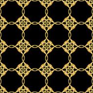 Asian golden pattern on black N4