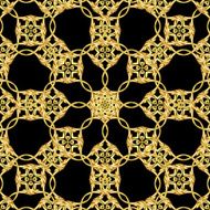 Asian golden pattern on black N5