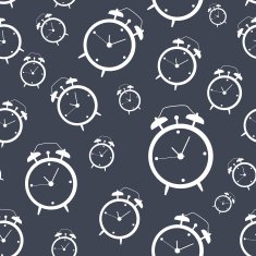 Clock Alarm Icon Vector Illustration Seamless Pattern Background N2