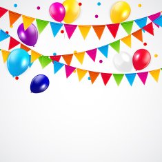 Colored Balloons Background Vector Illustration N4