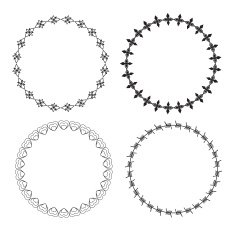 Monochromatic Ethnic Frame Ornamental Vector Illustration N2