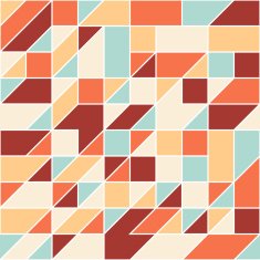 Modern seamless pattern with colorful triangles and squares N2