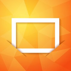 White frame on a geometrical background N2