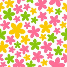Seamless pattern with color flowers N3