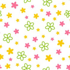 Seamless pattern with color flowers N4
