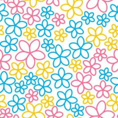 Seamless pattern with color flowers N5