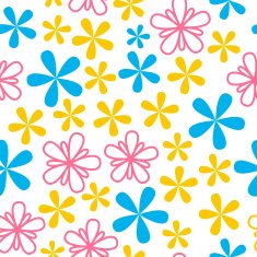 Seamless pattern with color flowers N6