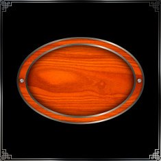 Wooden plate with metallic border and screws N3