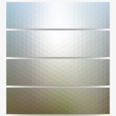 Abstract hexagonal headers set blurred design vector N17