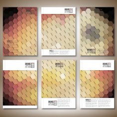 Geometric backgrounds abstract hexagonal patterns Brochure flyer or report for N2