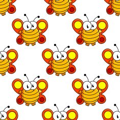 Cartoon Butterfly Seamless Pattern N2