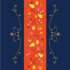 ornament based on fruits and curls N2