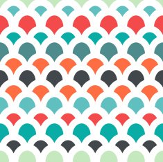 Seamless Abstract Background made of abstract colorful shapes