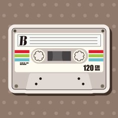 Audiotape theme elements vector eps N145