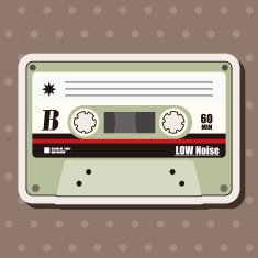 Audiotape theme elements vector eps N147