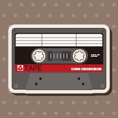 Audiotape theme elements vector eps N152