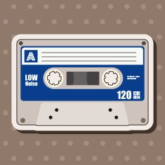 Audiotape theme elements vector eps N153